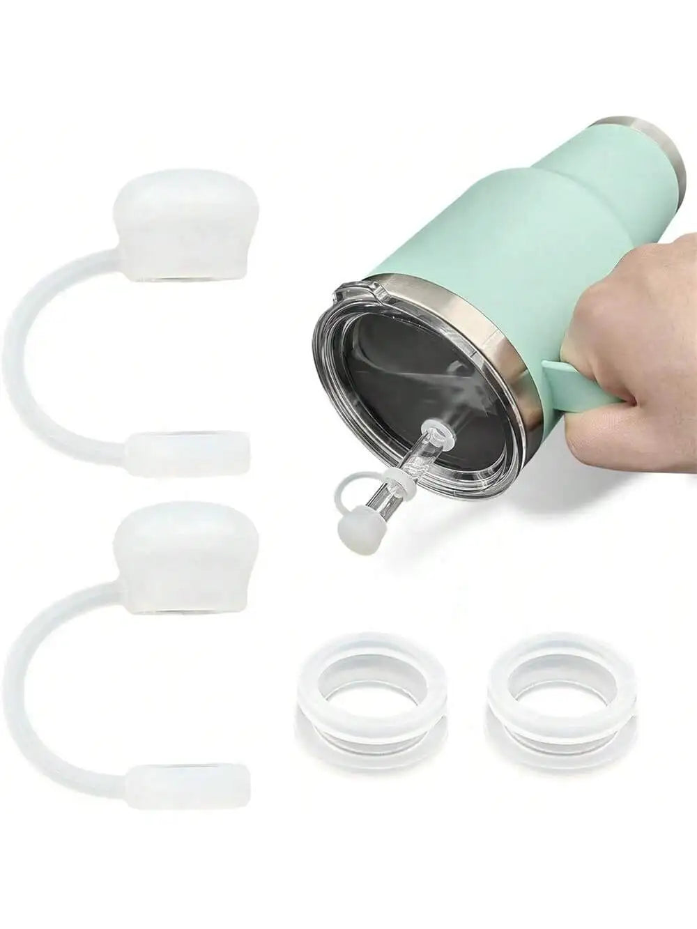 Silicone Spill Proof Plugs Compatible YETI Straw Cups Mug Accessories Qme 4pcs