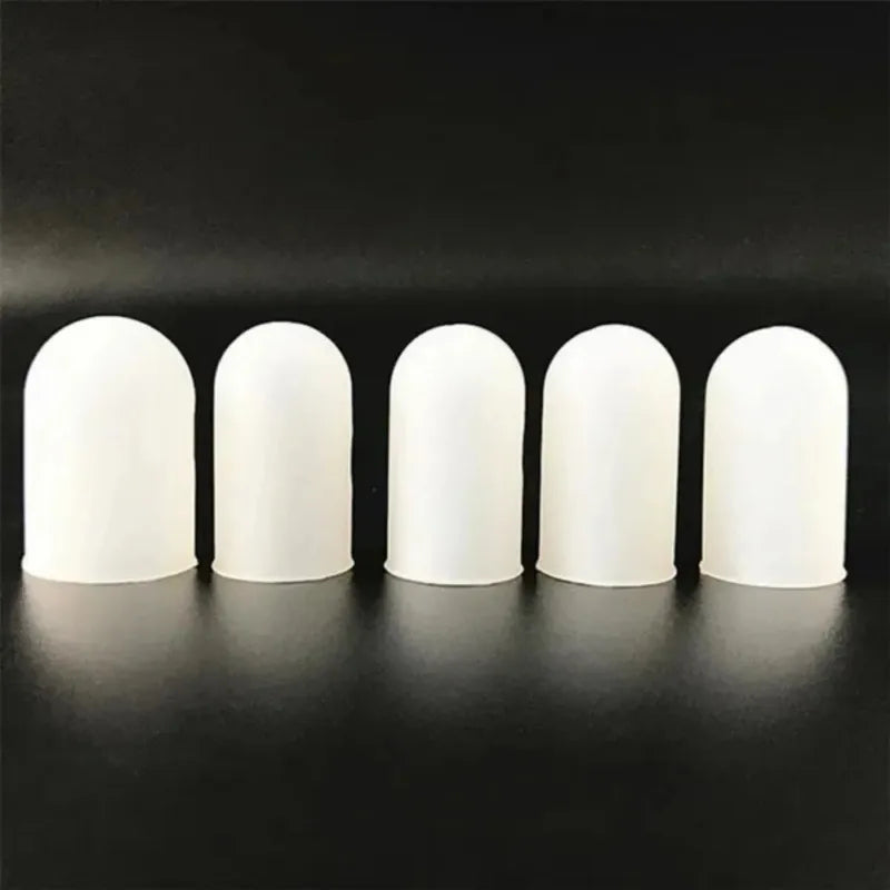 30pcs Silicone Finger Protectors Transparent Heat Resistant Anti-slip Anti-static Finger Sleeves for Work Craft Qme
