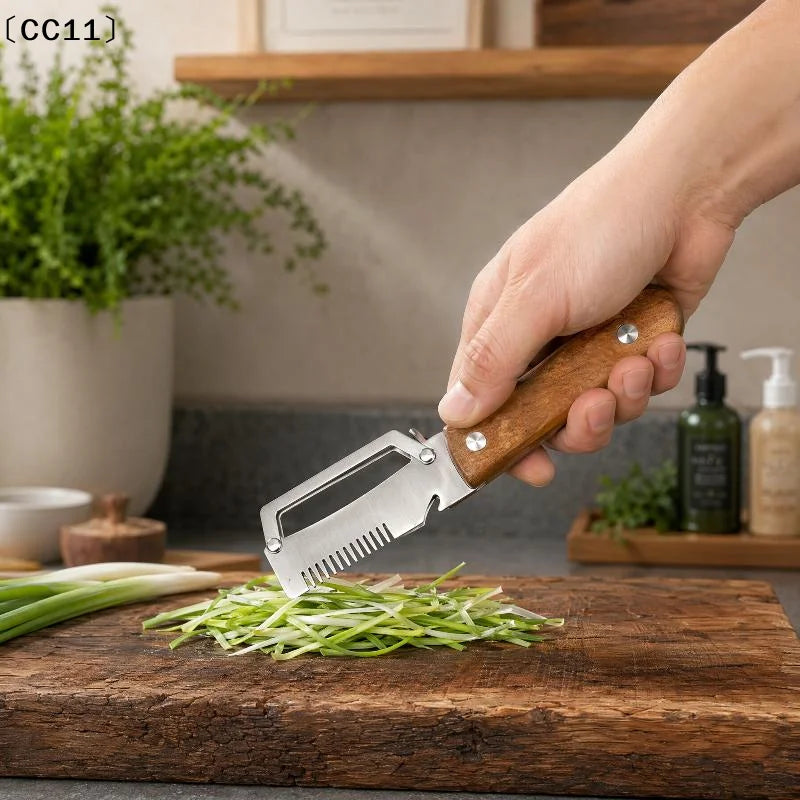 Multi-functional 3-in-1 Stainless Steel Serrated Vegetable Peeler Qme Default Title