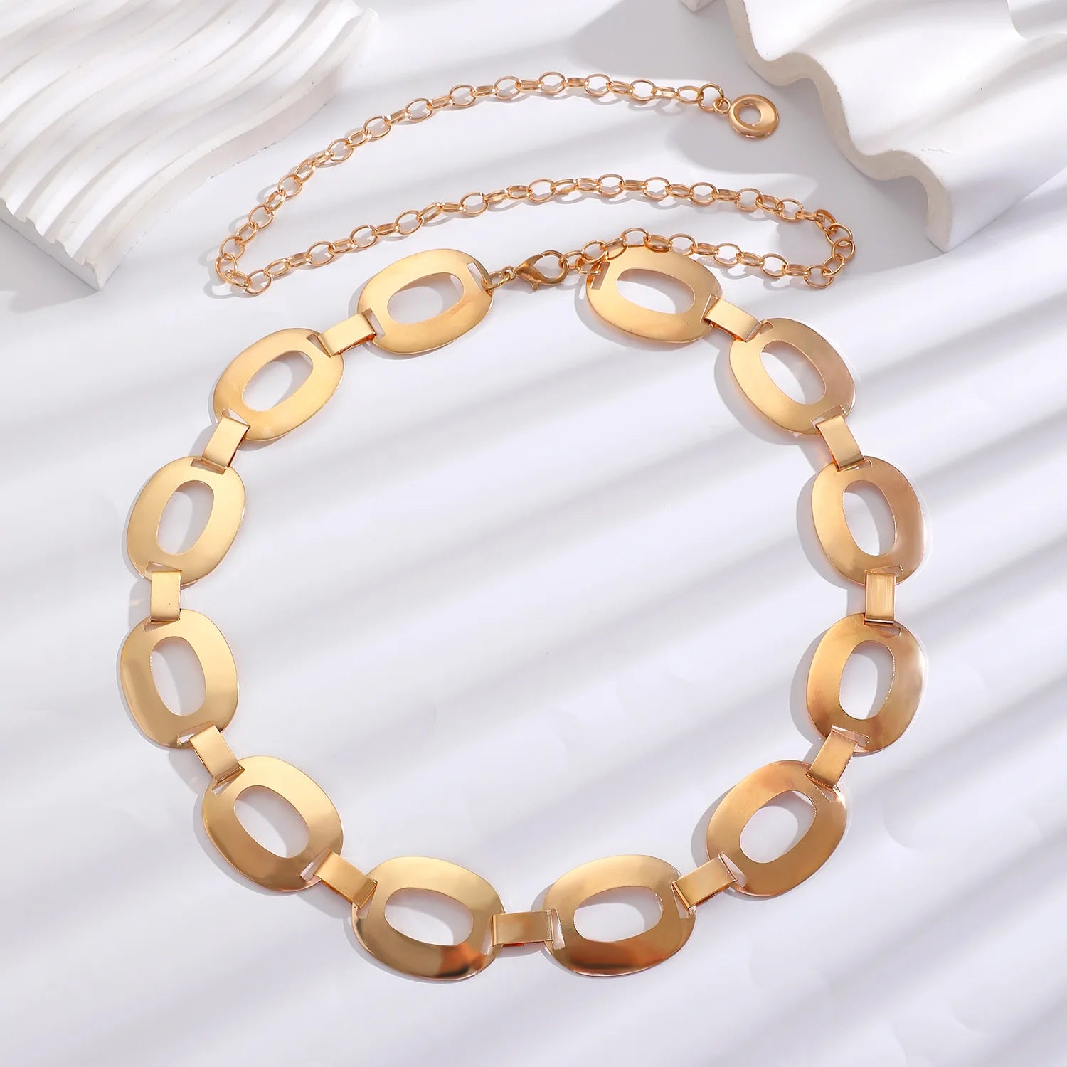 Women's Slim Decorative Waist Chain Silver Ethnic Style Tassel Chain Belt for Dresses Jeans Belt Trendy Qme HH