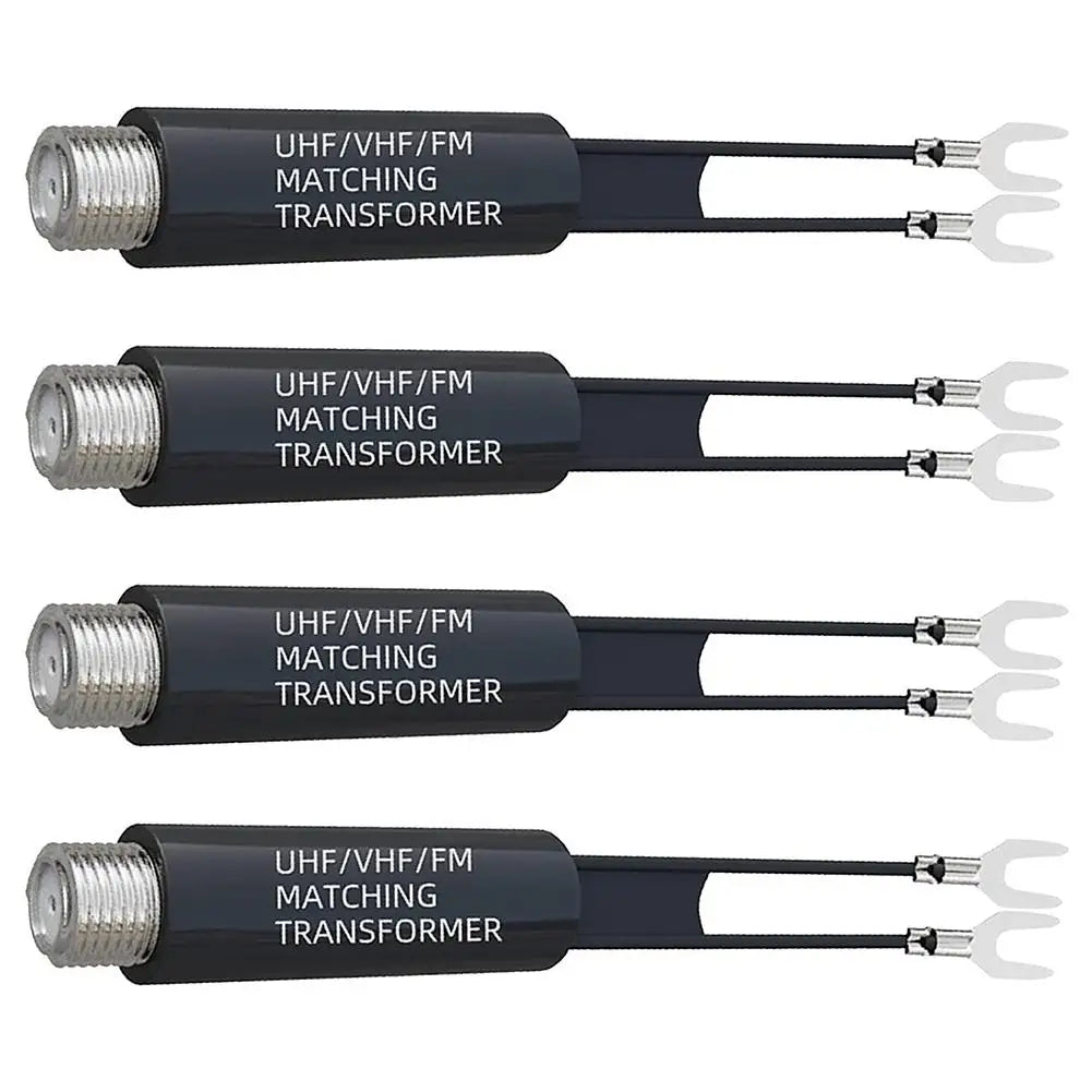 Transformer Adapter UHF/VHF/FM/TV F Cable 75-300 Ohm Balun Antenna Matching Transformer Adapter Cable Television Accessory Qme