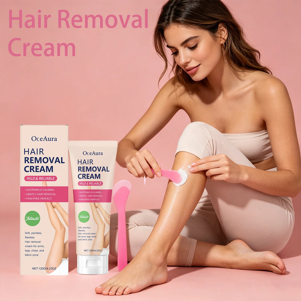 Oceaura Hair Removal Cream Mild Soothing Discomfort Moisturizing Qme