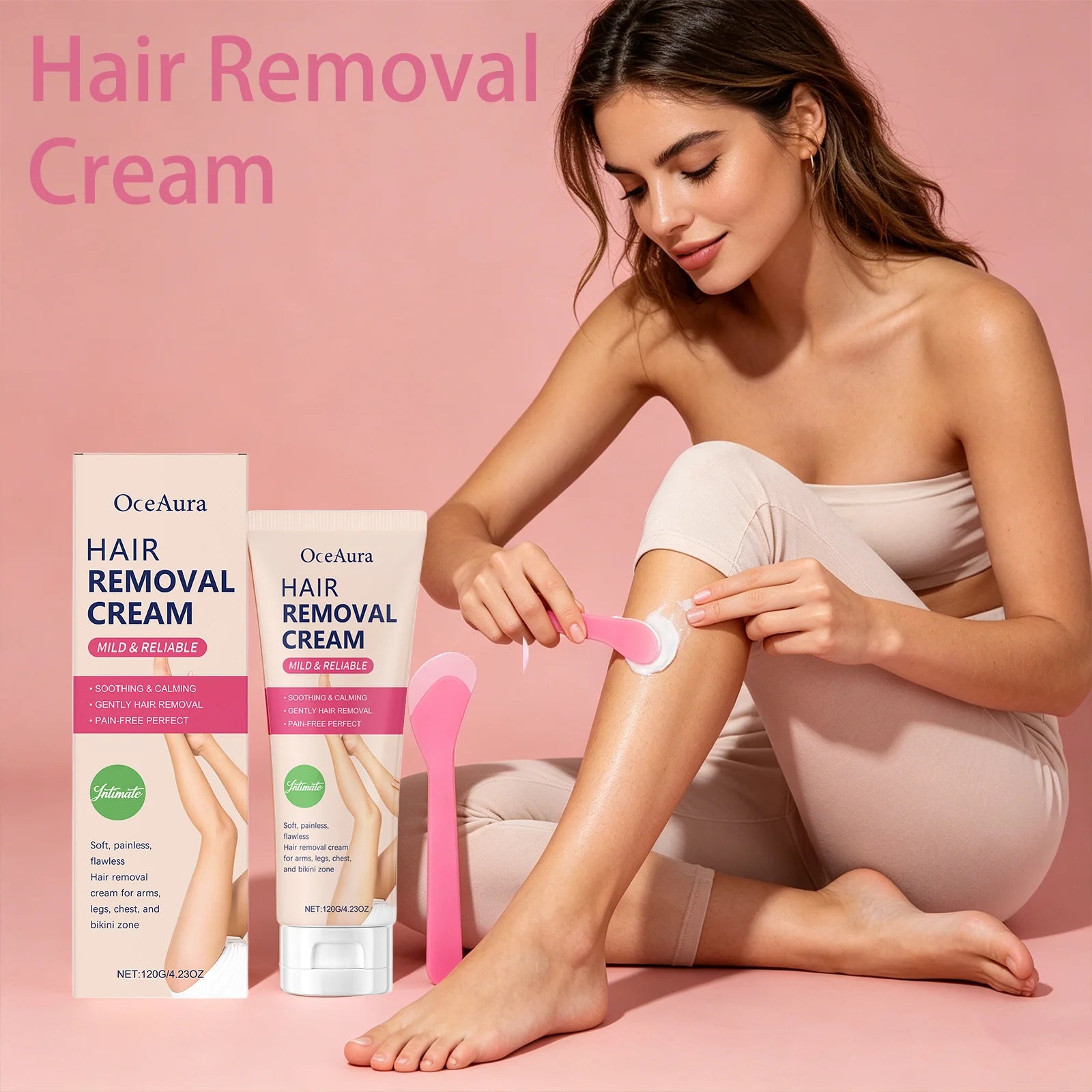 Oceaura Hair Removal Cream Mild Soothing Discomfort Moisturizing Qme