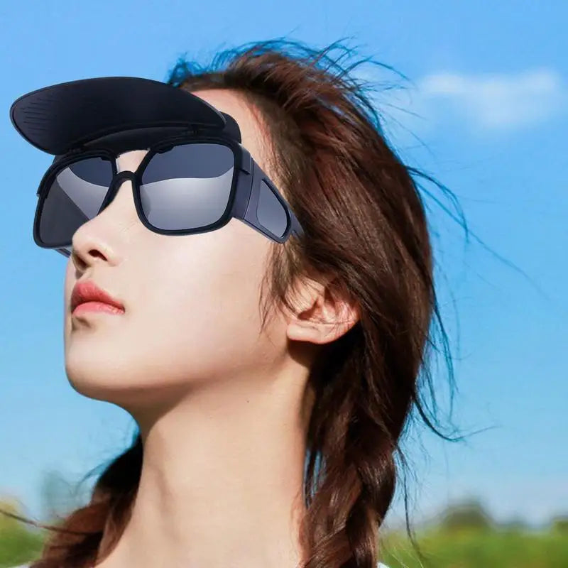 Sunvisor Sunglasses For Women Hat Brim Sunglasses Sun Protection Comfortable And Detachable Cycling Glasses Stable And Funny Qme