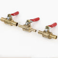 6/8/10/12mm Red Handle Valve Hose Barb Inline Brass Water Oil Air Gas Fuel Line Shutoff Ball Valve Pipe Fittings New Qme 12