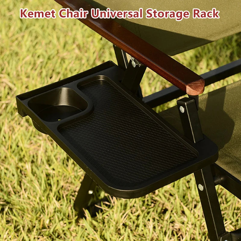 Outdoor Camping Chair Side Storage Tray Recliner Accessories Folding Qme