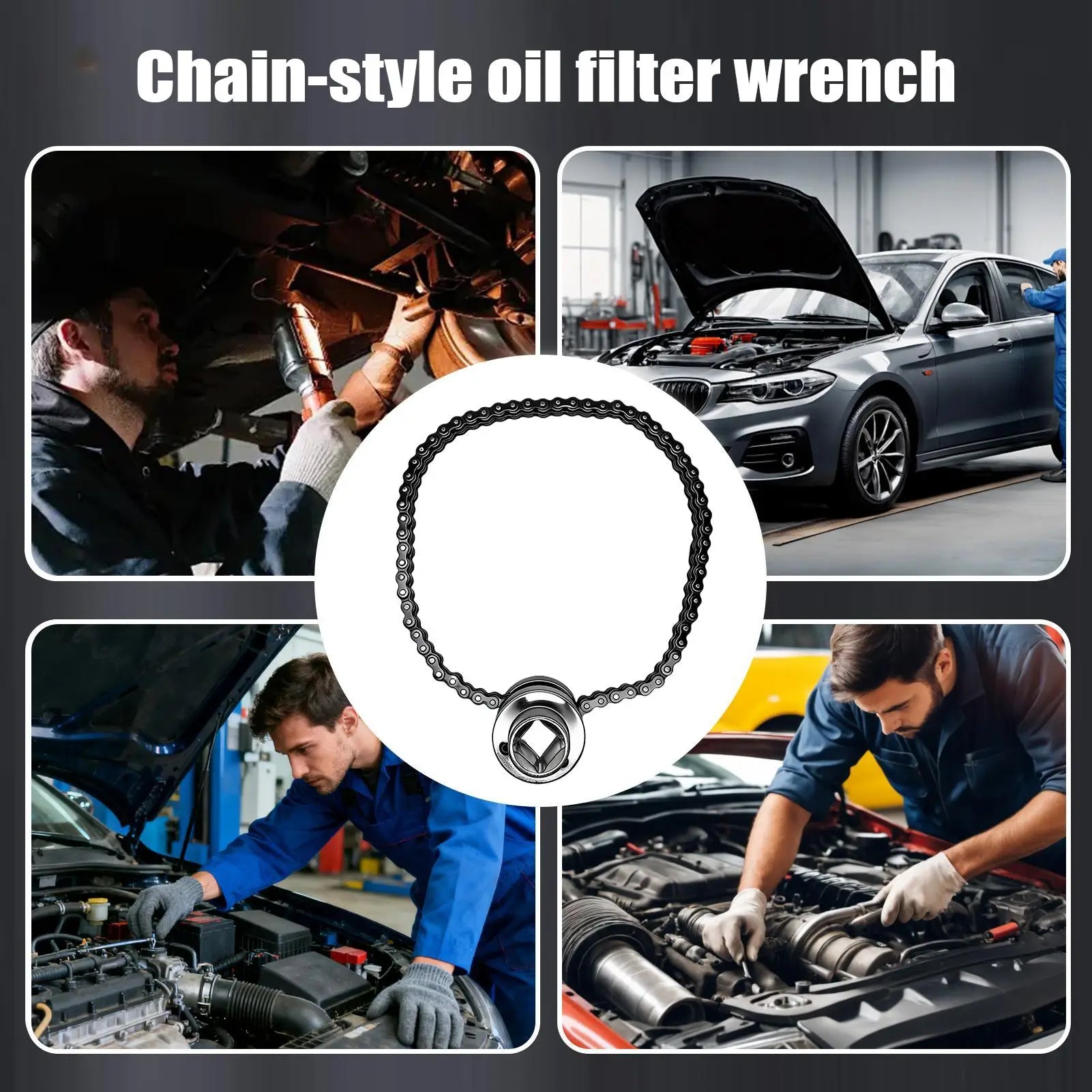 Adjustable Oil Filter Wrench Heavy Duty Steel Adjustable Non-Slip Repair Tools Car Oil Filters Plumbing Wrench For Car Qme