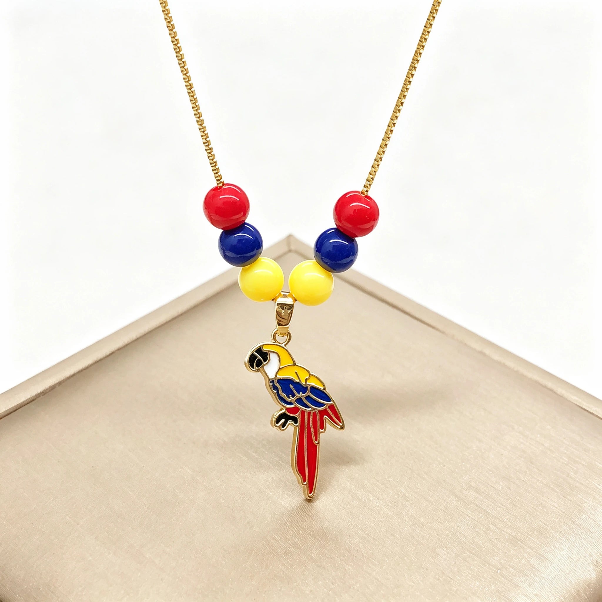 Hot Sale Enamel Art Venezuela Colombia Flag Cross Violin Bird Necklace Gift for Man Woman Daily Party Patriotic Jewelry Choker Qme 3 45cm