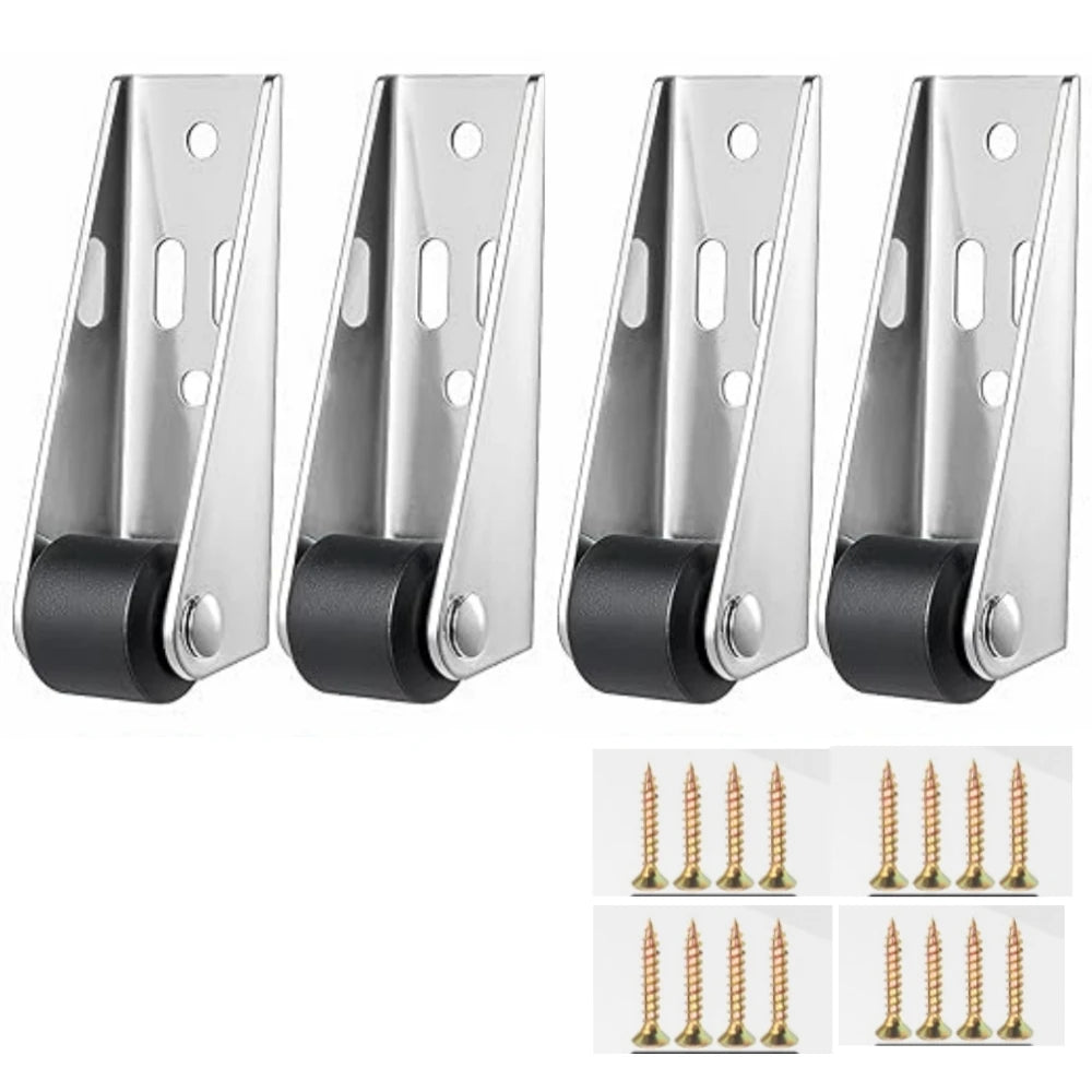 Mini Silent Furniture Wheel Side Mounted Directional Wear-resistant Sliding Door Roller Office Furniture Rubber Caster Wheel Qme 4pcs-B