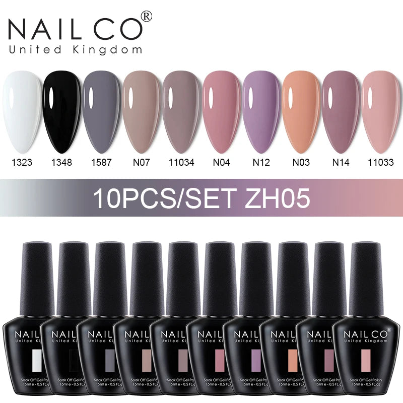 NAILCO Jelly Macarone Gel Polish Nail Art All Manicure Semi-permanent Qme NC-10H-ZH05