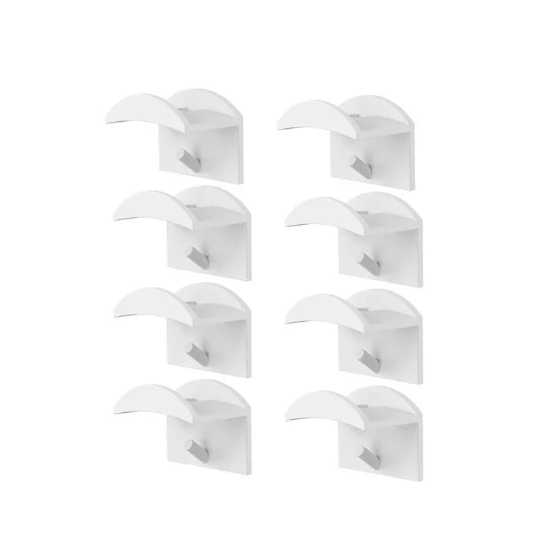 2/4/8/10Pcs Portable Cap Holder Rack No Drilling Design Baseball Hat Storage Case for Daily Cap Arrangement & Collection Qme White 8Pcs