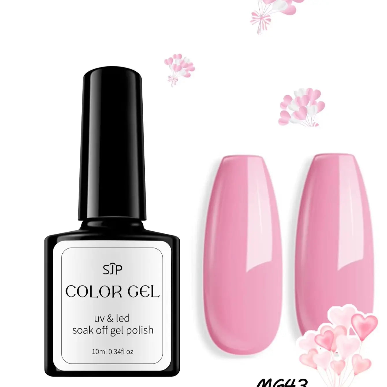Valentine's Day Nail Polish Vernis Gel Rouge Couleurs Art Red UV LED Qme MG43