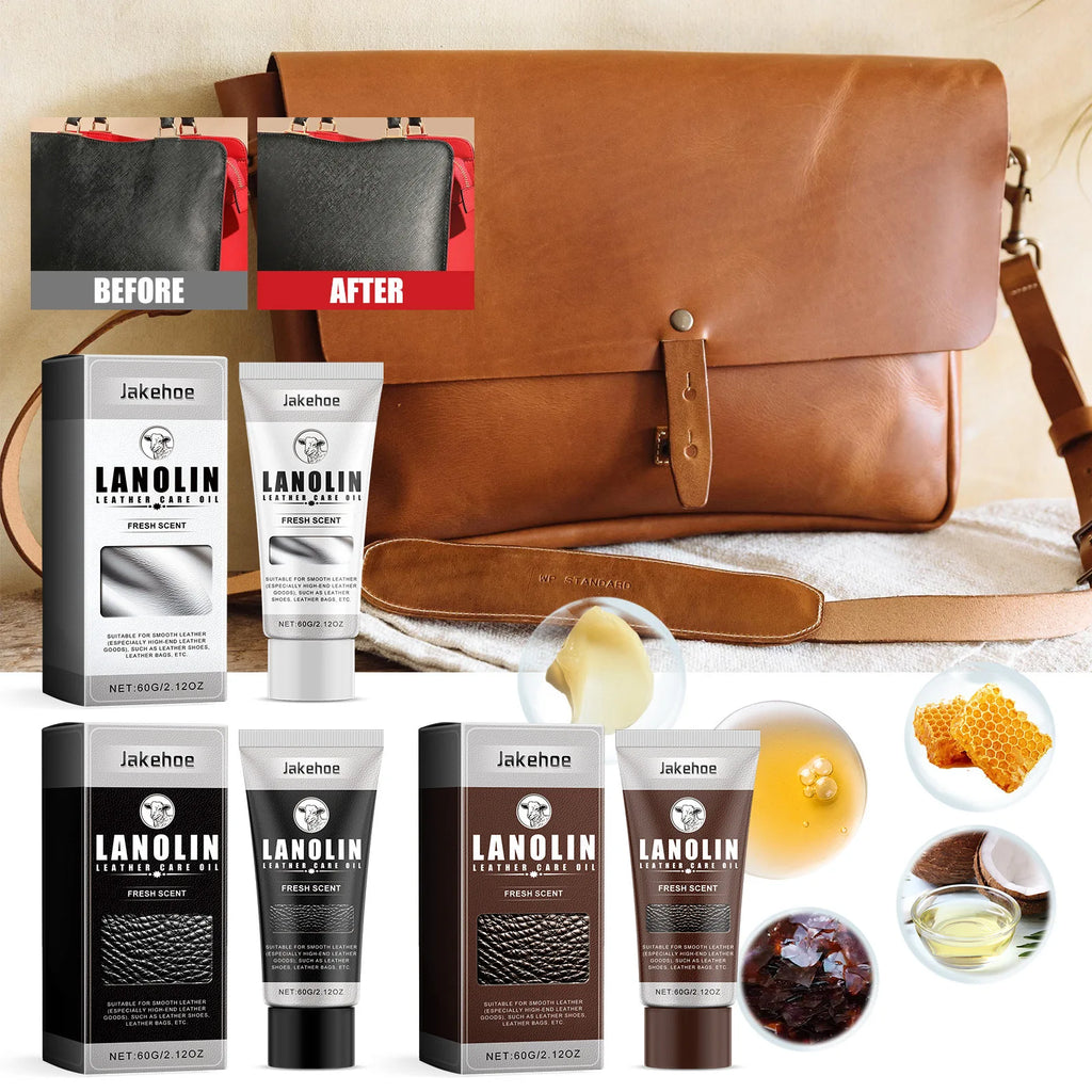 Leather Maintenance Oil Shoes Cloth Sofa Bags Seat Leather Polishing Scratches Dust Removal Anti Cracking Leather Restorer Paste Qme