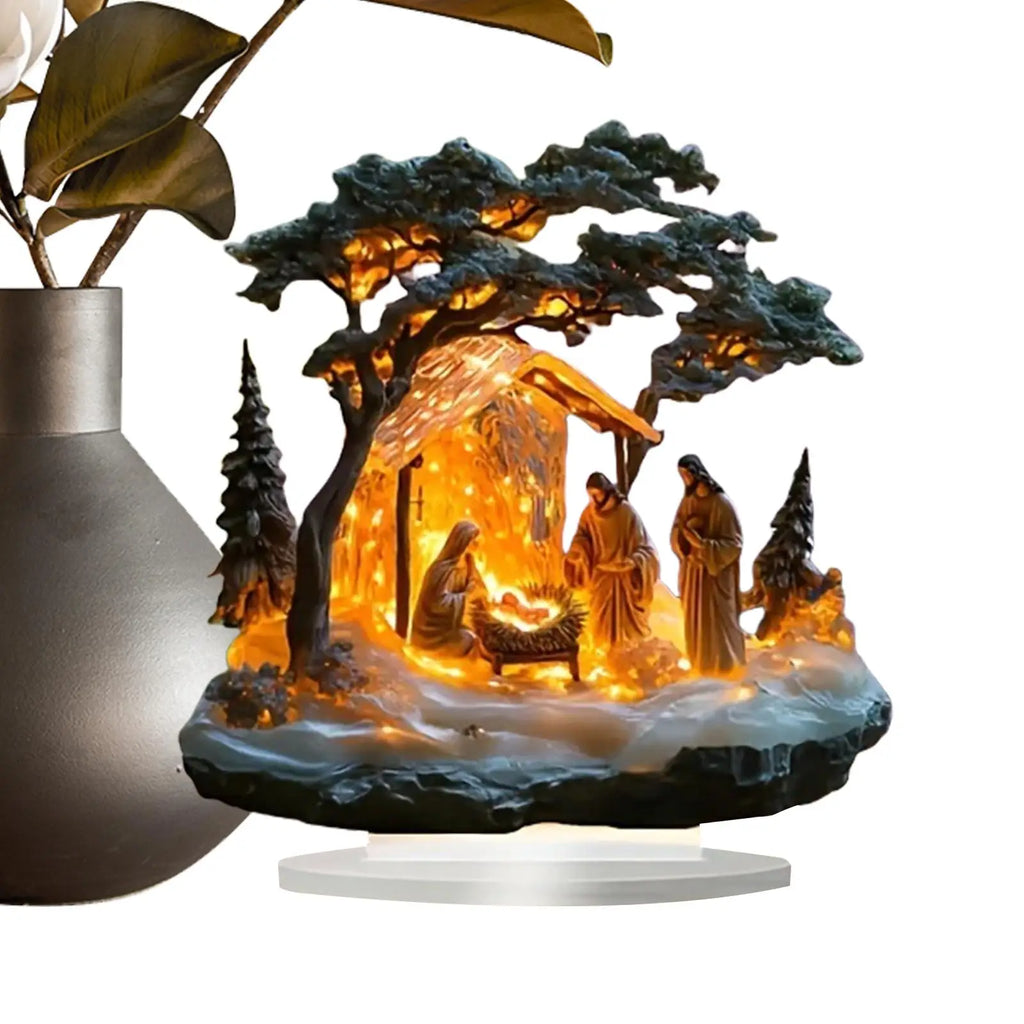 Nativity Figurine Classic Christmas Nativity Crafts Nativity Figures Decor Classic Tabletop Nativity Scene For Nightstand desk Qme