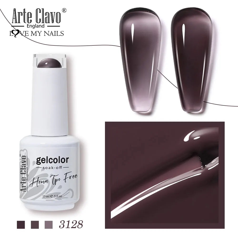 Arte Clavo Jelly Series Semi-transparent Light Pink Peach Gel Nail