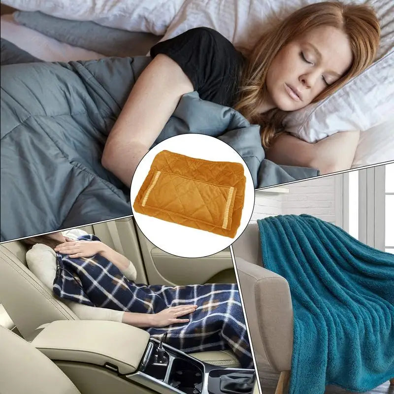 Heated Blanket Battery Operated Throw Washable USB Rechargeable Qme