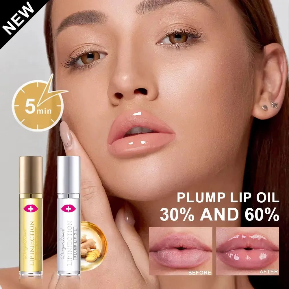 Instant Volumizing Lip Plumper Oil Enhancer Moisturizing Anti Wrinkle Gloss Sexy Care Plumping Serum Lipstick Hydrating Qme