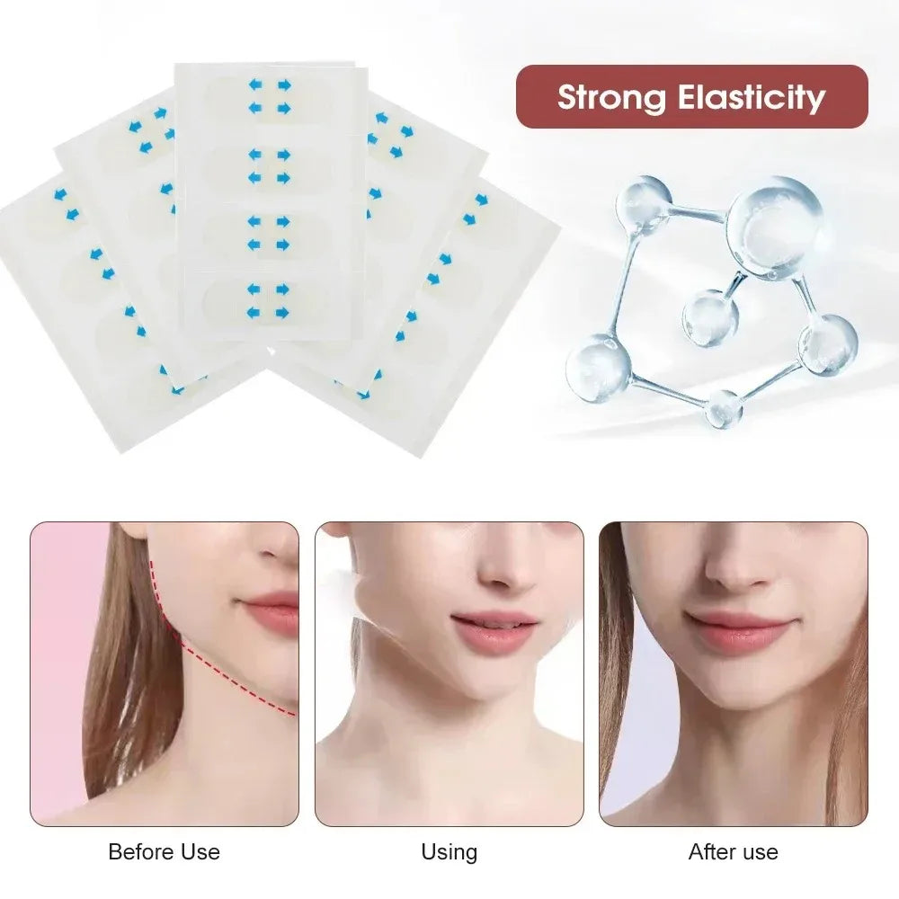 40- V-shape Face Lifting Tape Invisible Transparent Thin Adhesive Qme