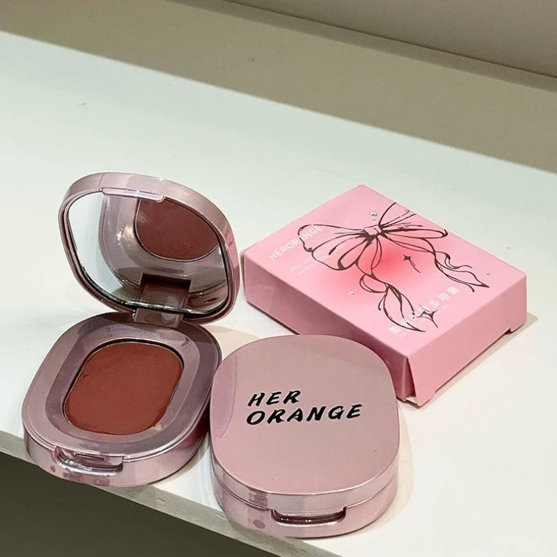 Velvet Cream Multi-Use Palette Low Saturation Contour Blush & Lip Tint Natural Matte Finish for Autumn Winter Nude Makeup Qme