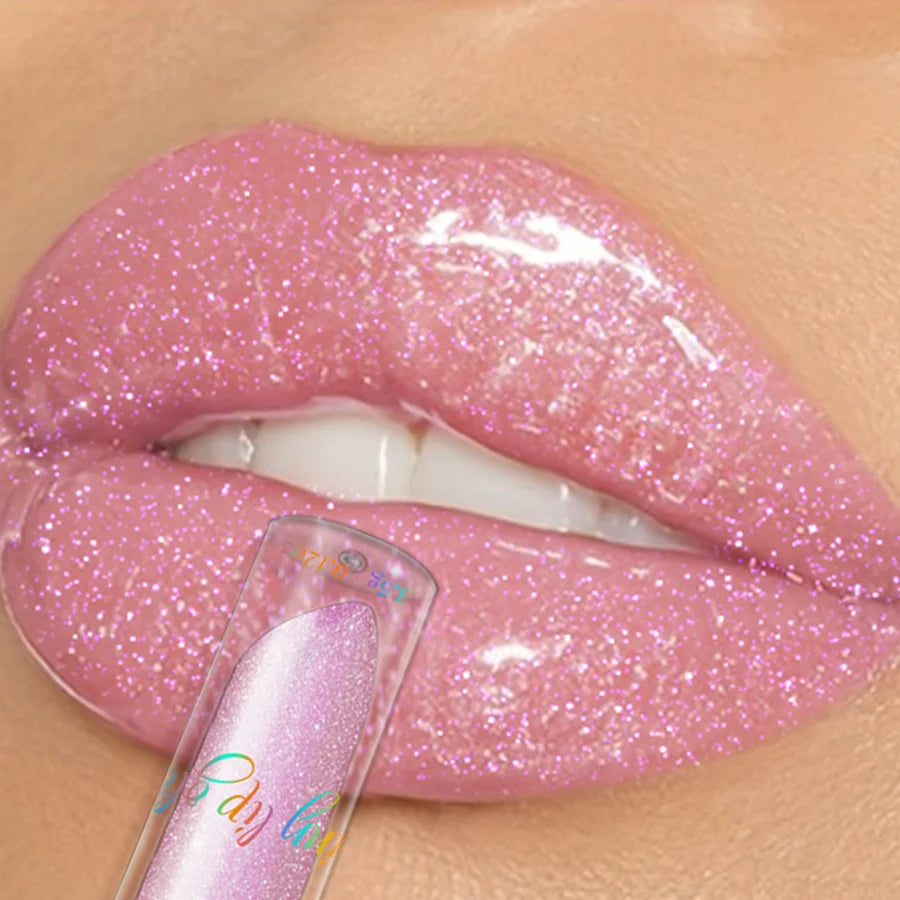 9 Colors Moisturizing Diamond Shimmer Glitter Lip Gloss Makeup Qme