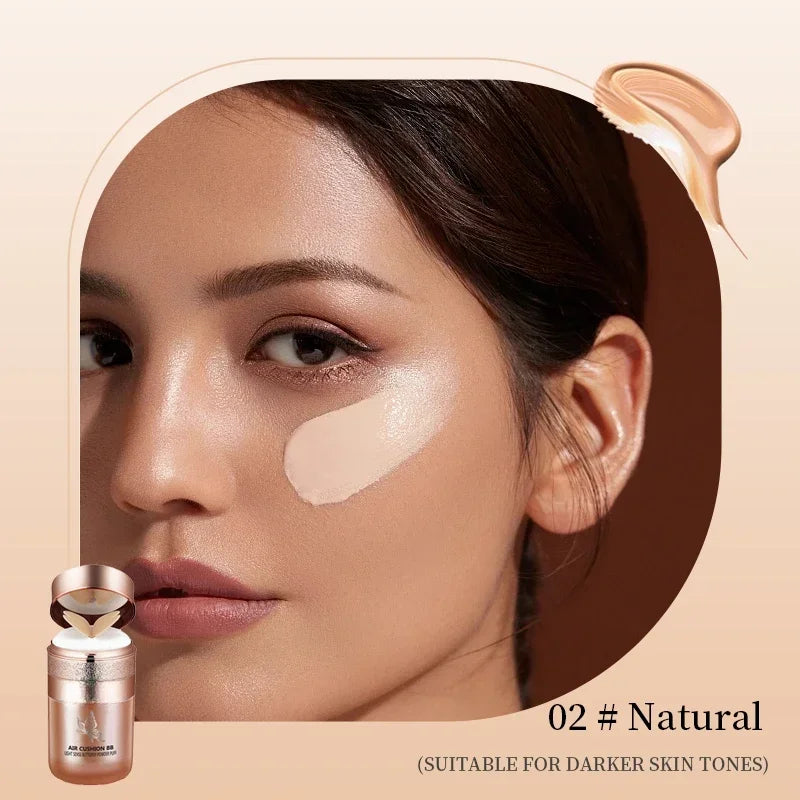 Air Cushion BB Cream Butterfly Powder Puff Moisturizing Foundation Qme 02 Natural