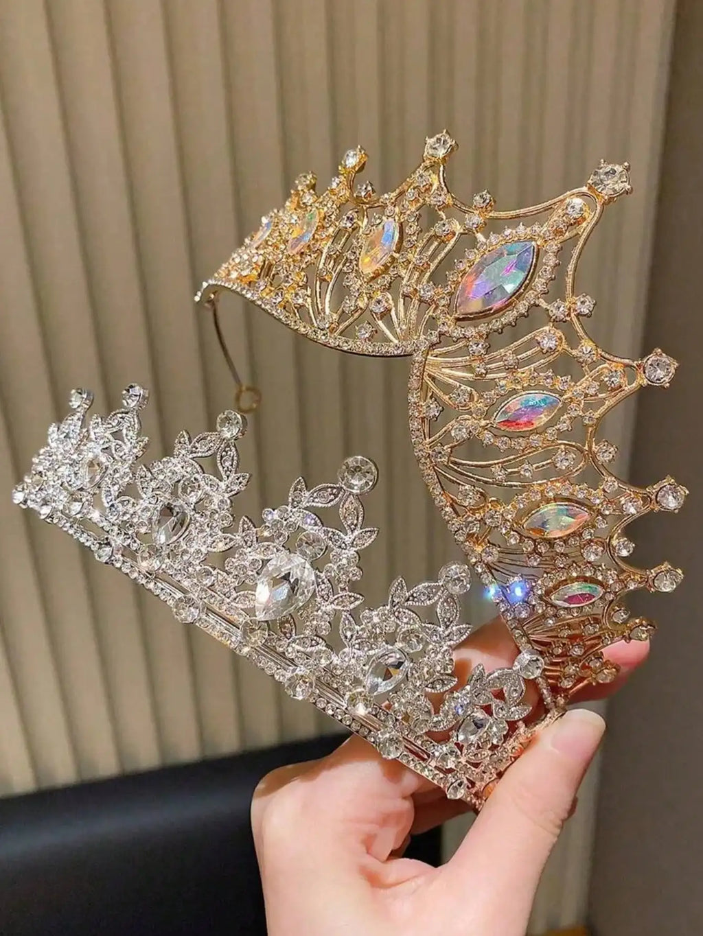 Bridal Hair Crown 1pcSet Luxury Wedding Accessories Bride Multicolor Qme