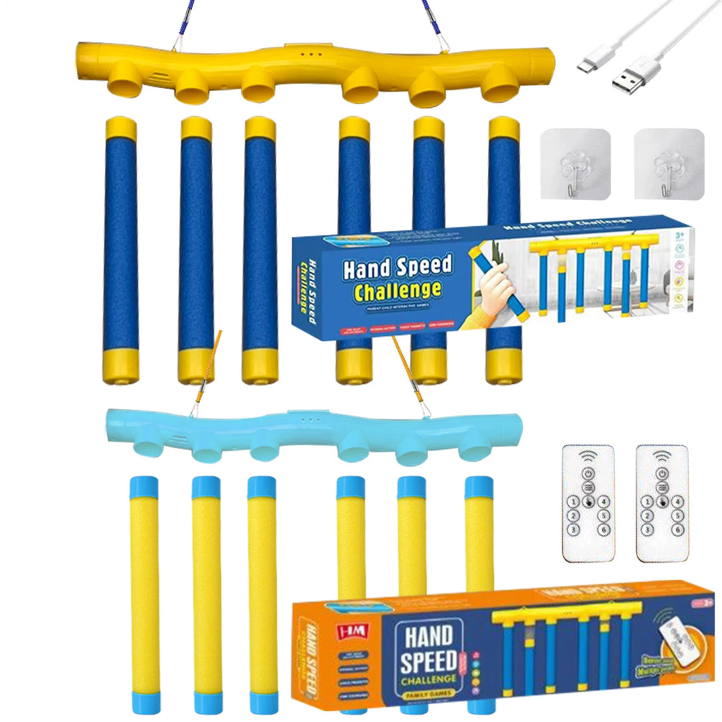 Reflex Challenge Game Drop the Stick Game Interactive Hand Eye Coordination Training Toy Educational Activity 3 Adjustable speed Qme
