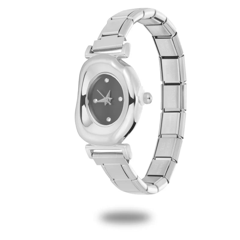 Fashion Women's Stainless Steel Square Triangle DIY Watch Bracelet