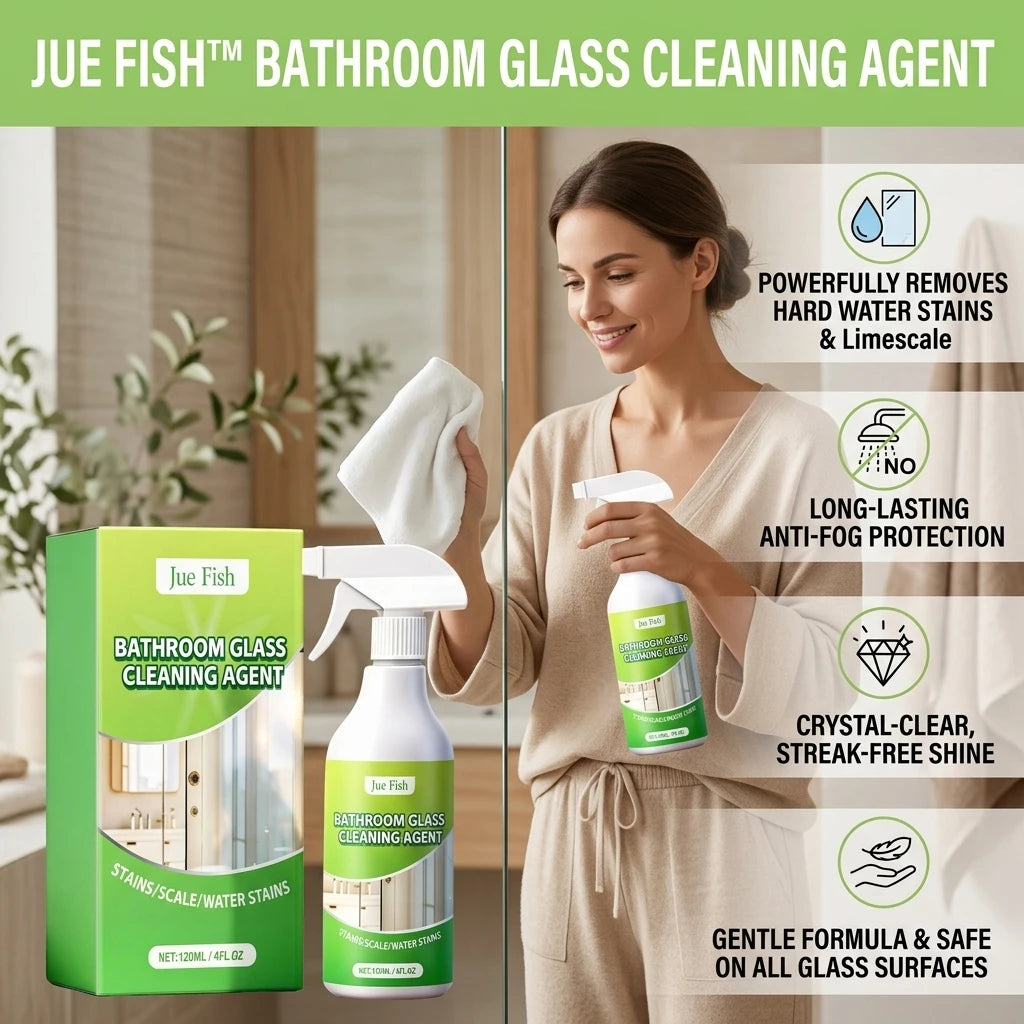 Bathroom Cleaning Spray Eliminate Hard Water Spots & Soap Scum Restore Glass Luster Fast-Acting Multi-surface Limescale Remover Qme