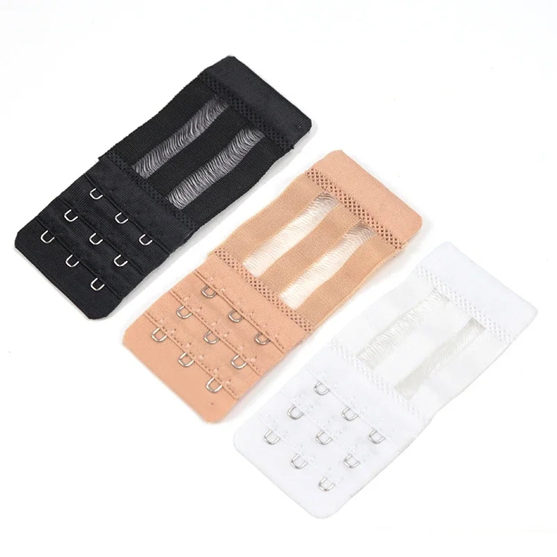 Ladies 3 Hook Bra Extender Soft Nylon Strap Extension Women Intimates Qme