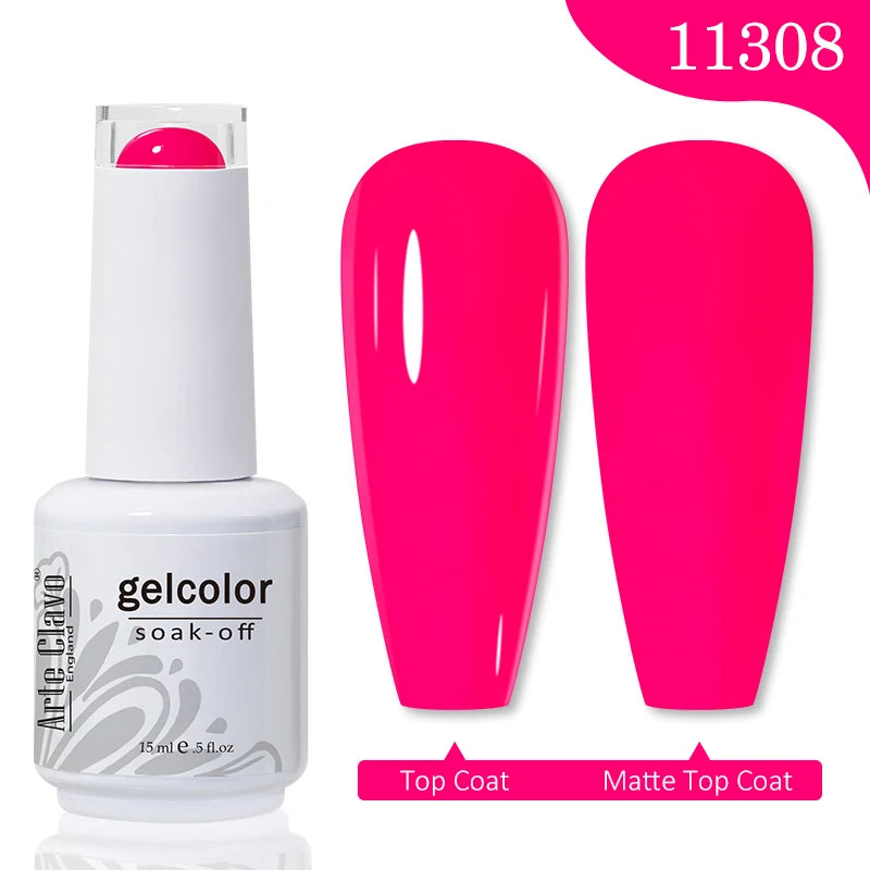Arte Clavo Gel Nail Polishes Pink Nude Hybrid Lak Manicure