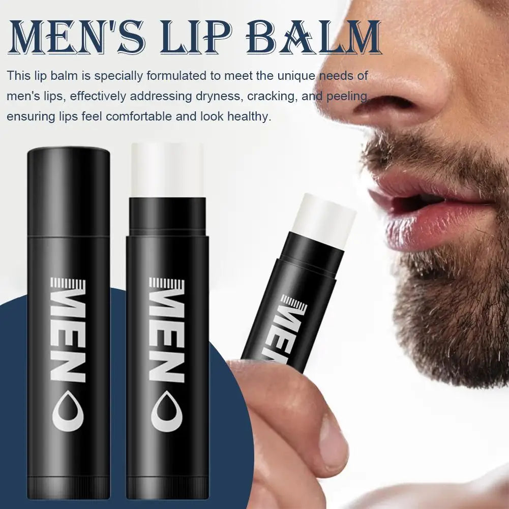 Hydrating Men's Lip Balm Natural Finish 8 Scents Mens Moisturizing Qme
