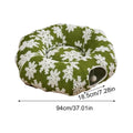 Christmas Tunnel Cat Bed Kitten Donut Nest Kitten Tunnel Cushion Indoor for Living Room Balcony Enrichment Home Bedroom Exercise Qme Green