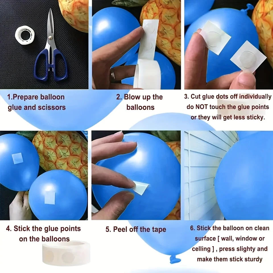 10 roll wedding, birthday, party, balloon decoration adhesive dot stickers Qme