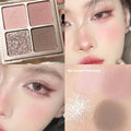 ART VALUE 4 Colors Eyeshadow Palette Glitter Pearly Eye Shadow Nude Long Lasting Charming Eyes Make Up Palette Cosmetics Qme 01