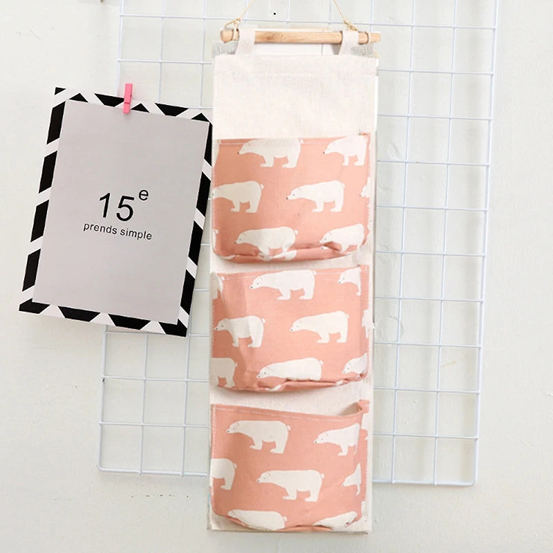 Wall Hanging Storage Home Three-pocket Bag Dormitory Qme A11