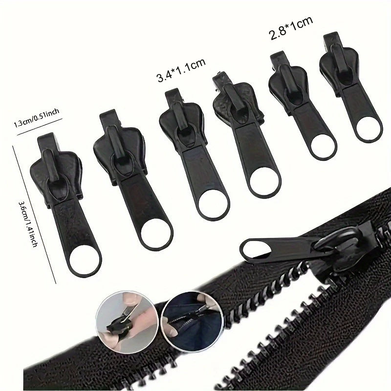 Universal Zipper Repair Kit, Instant Fix Zipper Slider Replacement, No Sewing for Jackets, Bags, Luggage Qme
