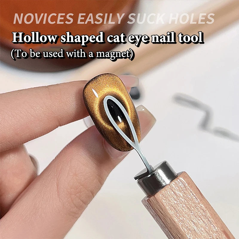 Black Hole Cat Eye Magnetic Tool Olive-shaped Applicator Hollow Qme