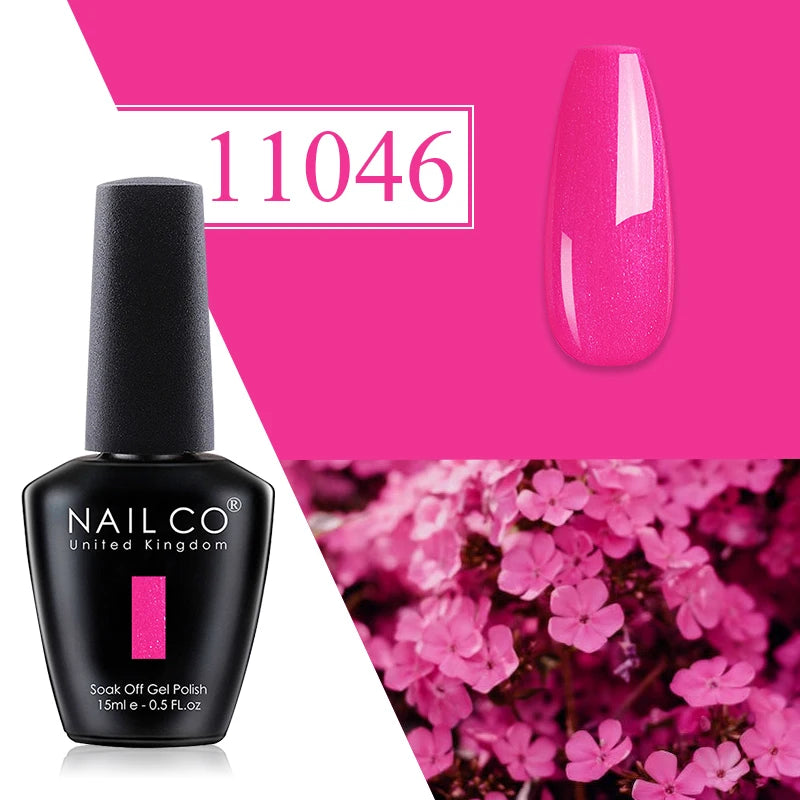 Nailco Jelly Gel Nail Polish Transparent Varnishes 44 Colors Red Pink