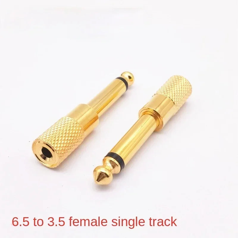 6.35mm Mono Male Plug To 3.5mm Female Jack Adapter Gold Plated Jack 3.5mm To 6.35mm Plug Adapter Connector Qme