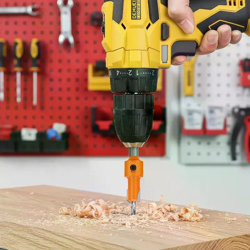 5/7PCS Shank HSS Woodworking Countersink Router Bit Screw Extractor Remon Demolition For Wood Milling Cutter DIY Tool Set Kit Qme A