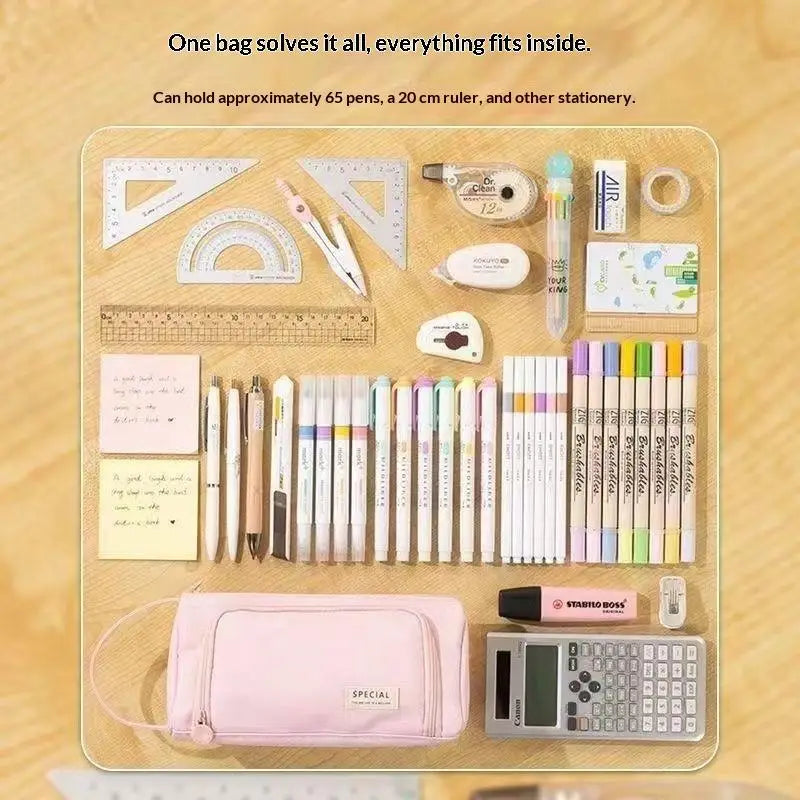 Multi Layer Large Capacity Pencil Case Pen Storage Supplies Box Qme