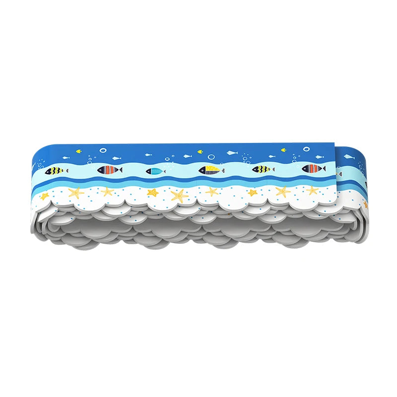 7.5cm Width Bathroom Sealing Tape 1.5m Self Adhesive Waterproof Toilet Caulk Tape PVC Kitchen Oil-Proof Sink Edge Corner Strip Qme Fish 2PCS