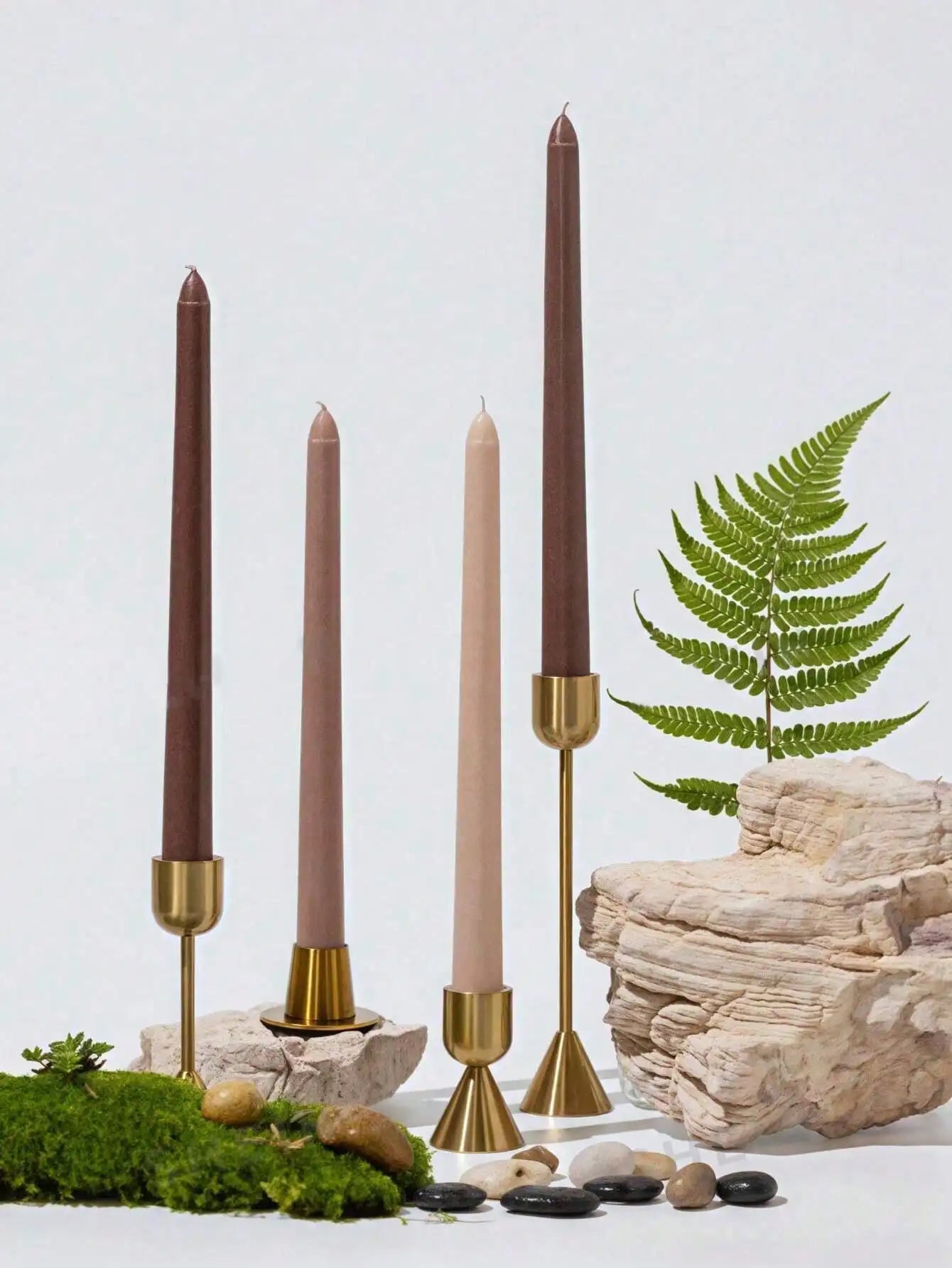 Brown Series Candle Decoration Dinner Smokeless Home Wedding Party Qme