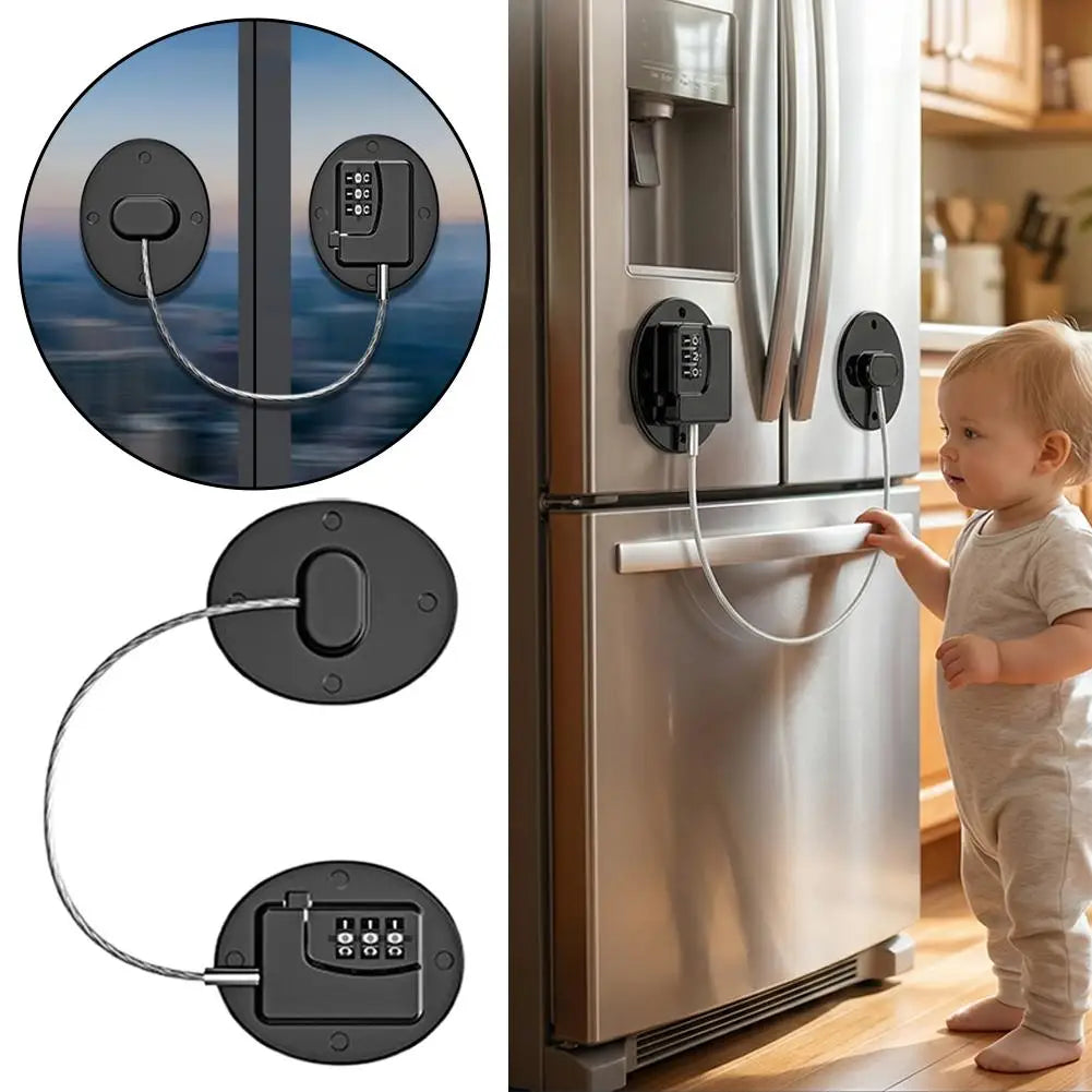 Keyless Digital Lock Fridge Drawers Window Multi-purpose Child Proof Qme