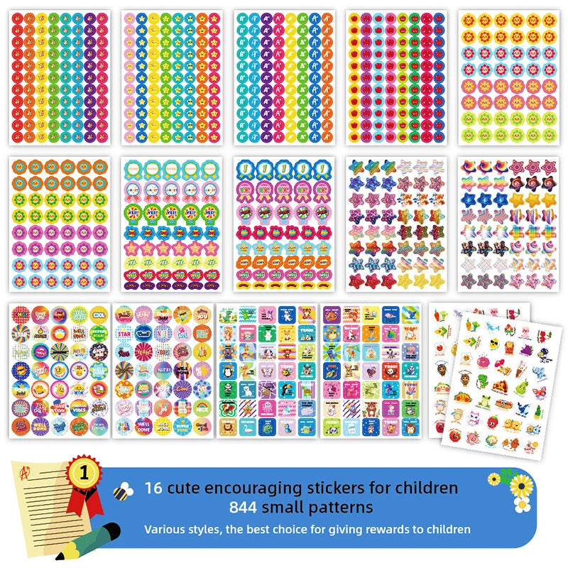 Reward Stickers 844 Encouragement Stickers-Motivational Teacher Classroom Reward Sticker Motivate students Family Reward Sticker Qme