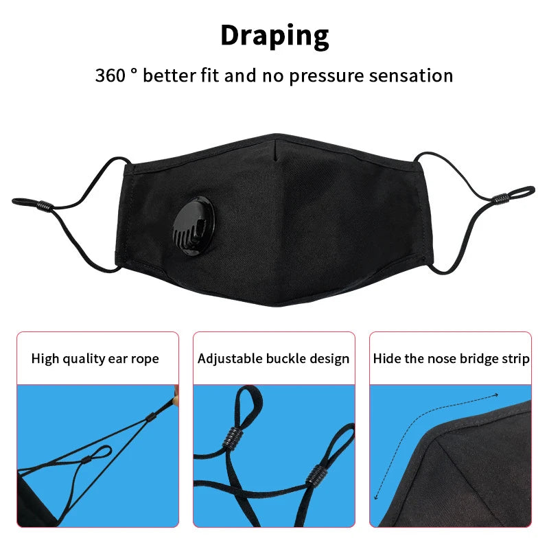 Anti-pollution PM2 5 Dust Masks Washable Reusable Pluggable Gasket Qme