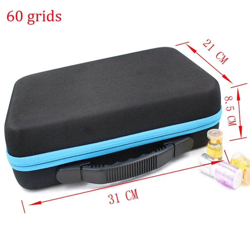 10ml Insulin Vial Refrigerator 30 grids Storage Box With Mesh Bag, For Organizing Small Injection Vials Qme