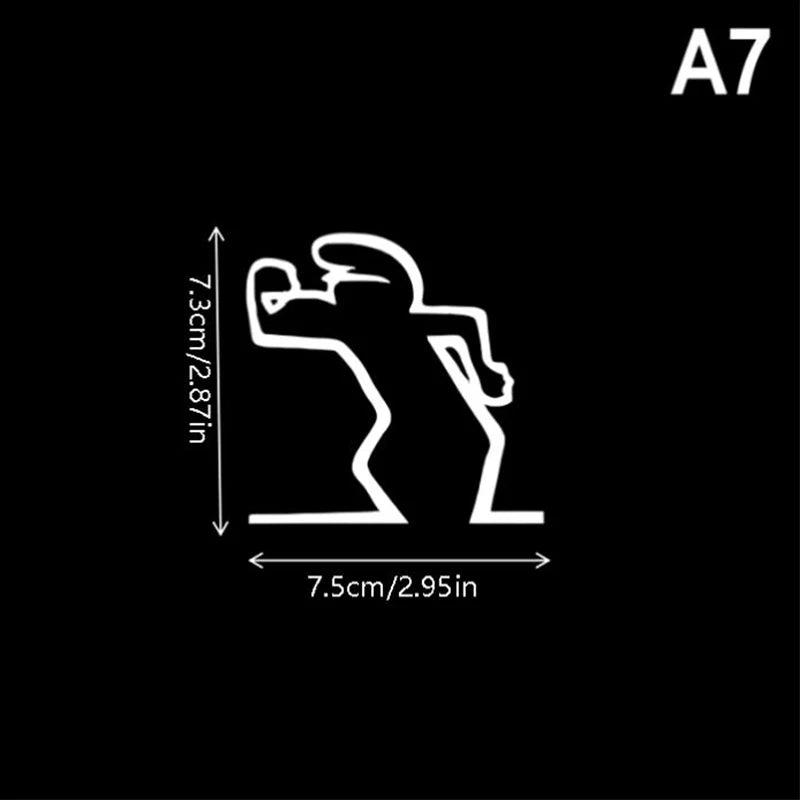 Cartoon Character Power Switch Decal Line Drawing Design Wall Decor Qme A7