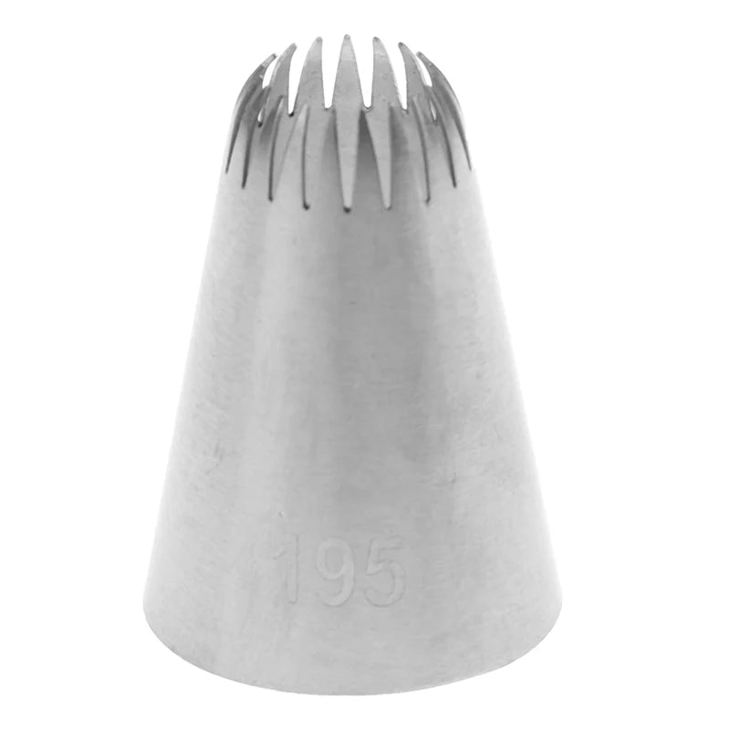 195 19 Teeth Stainless Steel Icing Nozzle Cookie Cream Flower Qme